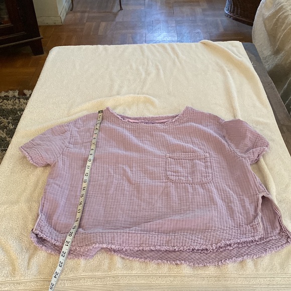 We the Free by Free People 100% cotton Palo Alto magical lavender top w/ pocket - Picture 7 of 12